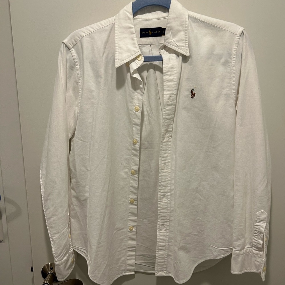 Women’s White Ralph Lauren Polo Shirt Small